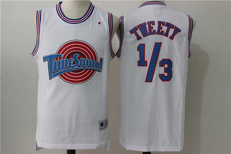 Space Jam Tune Squad 1-3 Tweety White Movie Stitched Basketball Jersey,We sell and wholesale Space Jam Tune Squad 1-3 Tweety White Movie Stitched Basketball Jersey on line form chian!
